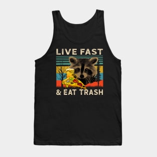 Vintage Funny Raccoon Beer Tacos Lover Gift Tank Top